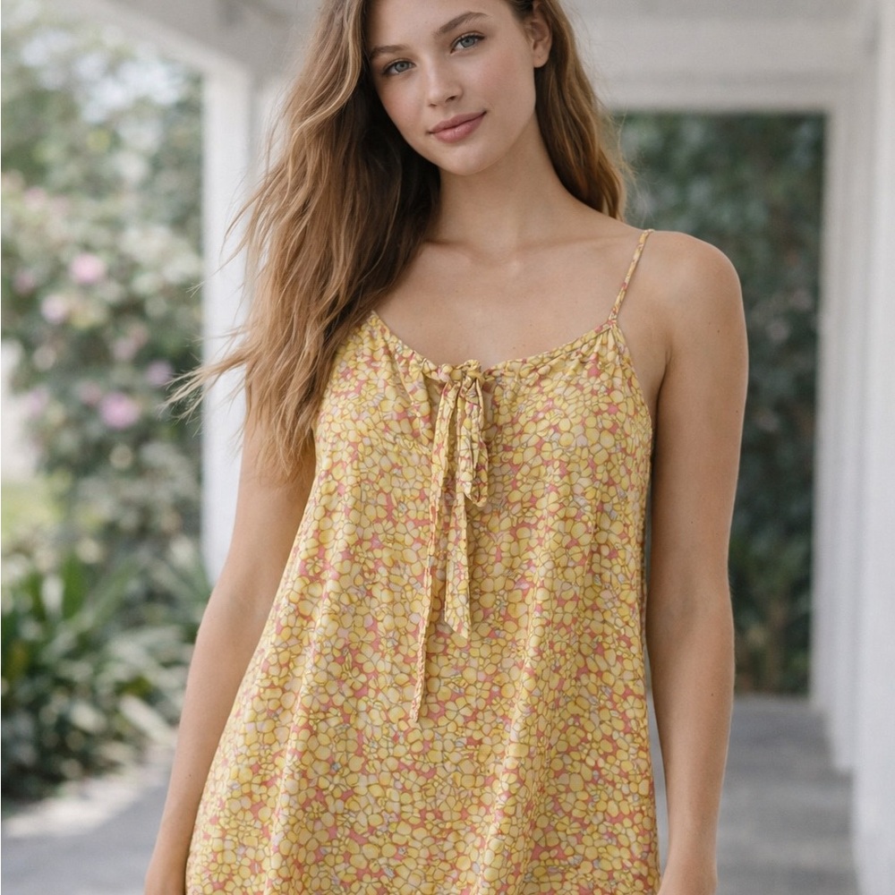 Wild Fable Yellow and Pink Floral Top